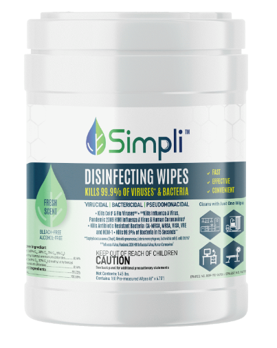 Simpli Disinfecting Wipes – Fresh Scent